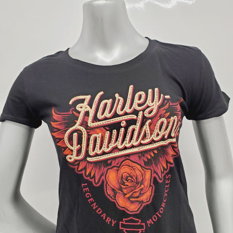 Hd Wings And Rose S/S Wmn