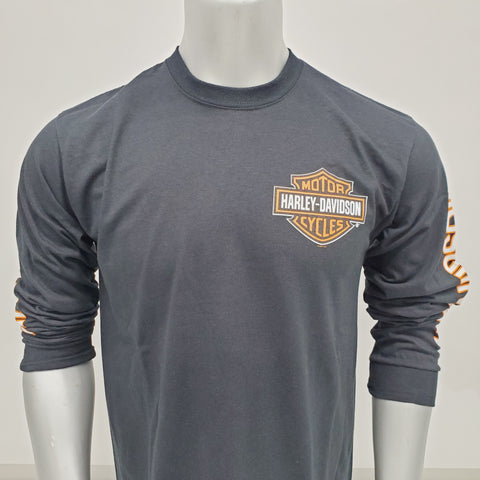 Hd B & S L/S Black Mens